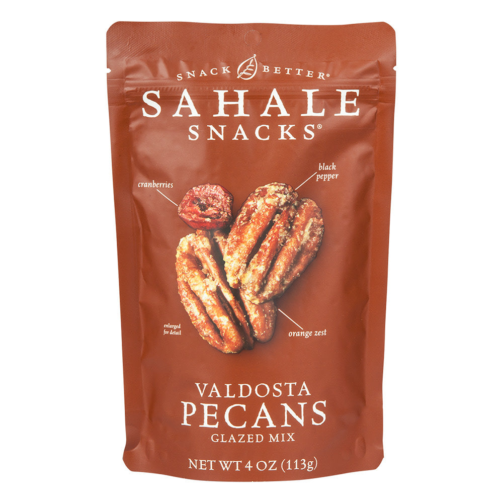 SAHALE GLAZED VALDOSTA PECANS MIX 4 OZ POUCH