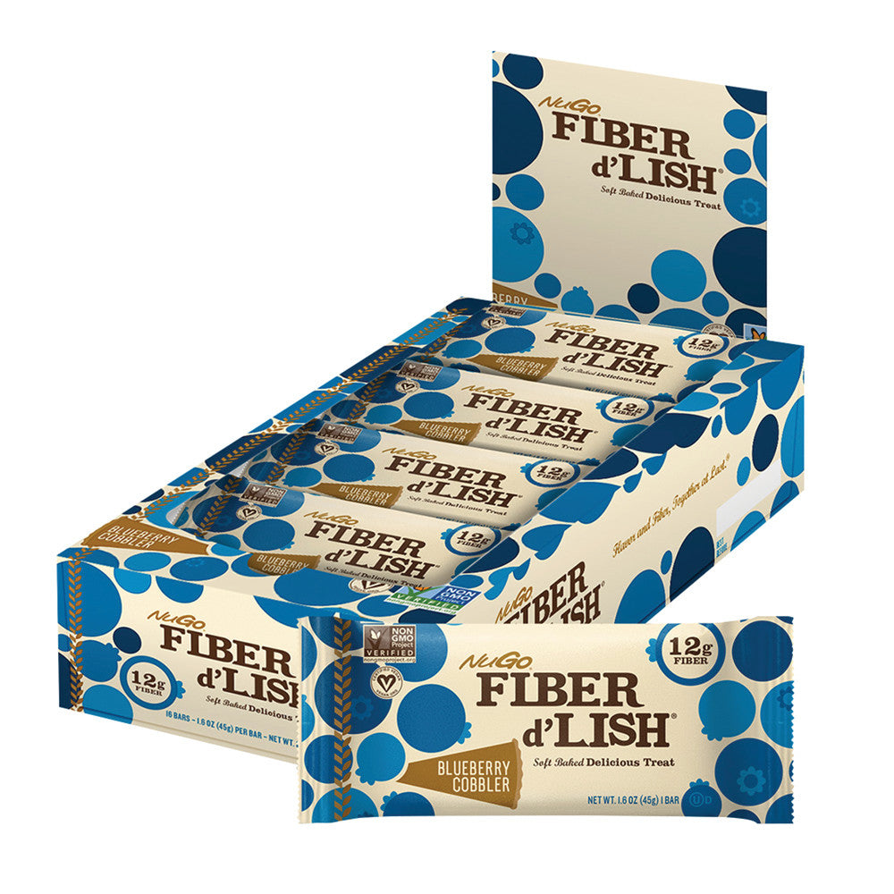 FIBER D'LISH (NUGO) BLUEBERRY COBBLER BAR 1.6 OZ
