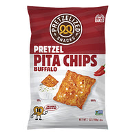 PRETZELIZED BUFFALO PRETZEL PITA CHIPS 7 OZ BAG
