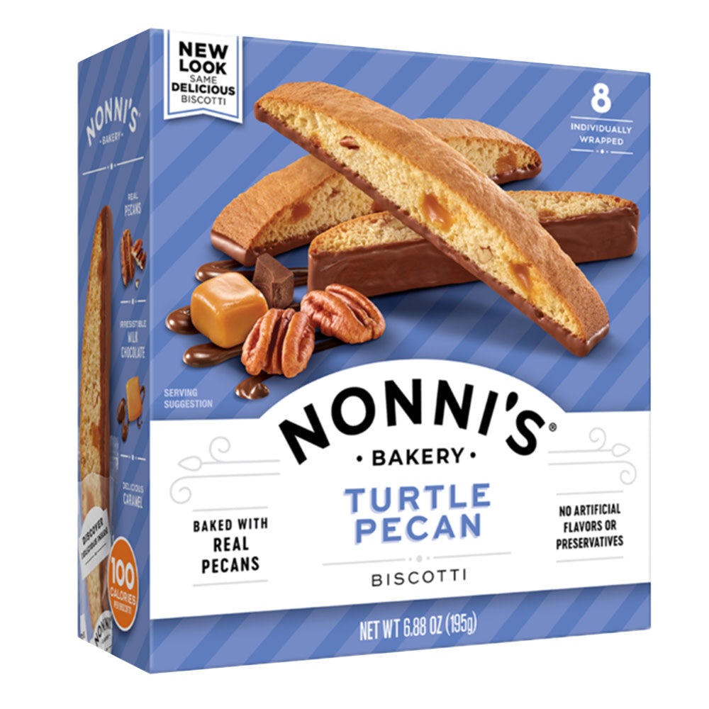 NONNI'S BISCOTTI TURTLE PECAN 6.88 OZ 8 CT BOX