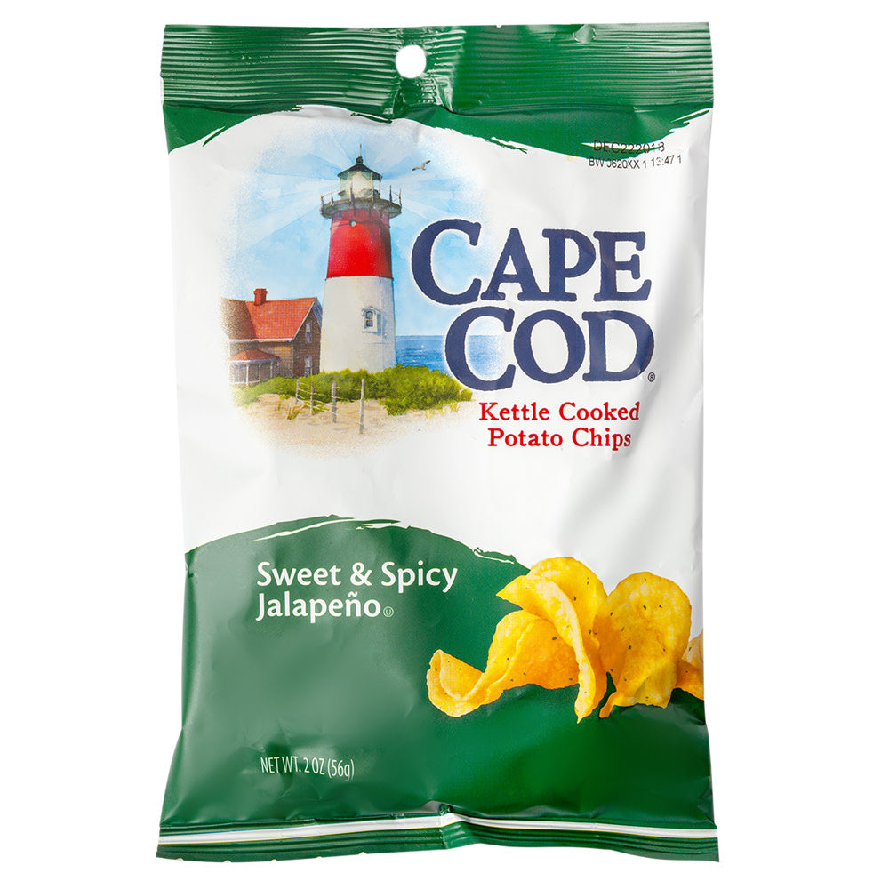 CAPE COD SWEET &amp; SPICY JALAPENO POTATO CHIPS 2 OZ PEG BAG