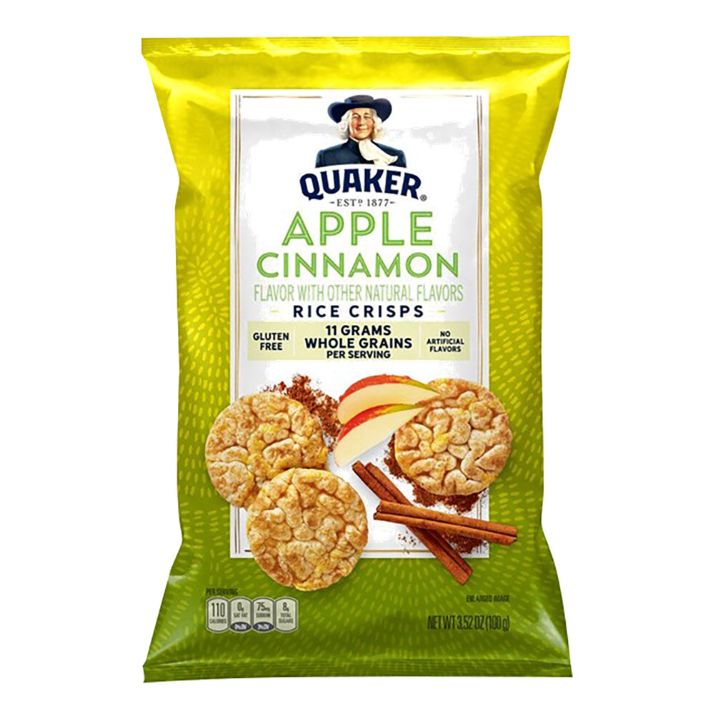 QUAKER APPLE CINNAMON RICE CRISPS 3.52 OZ BAG