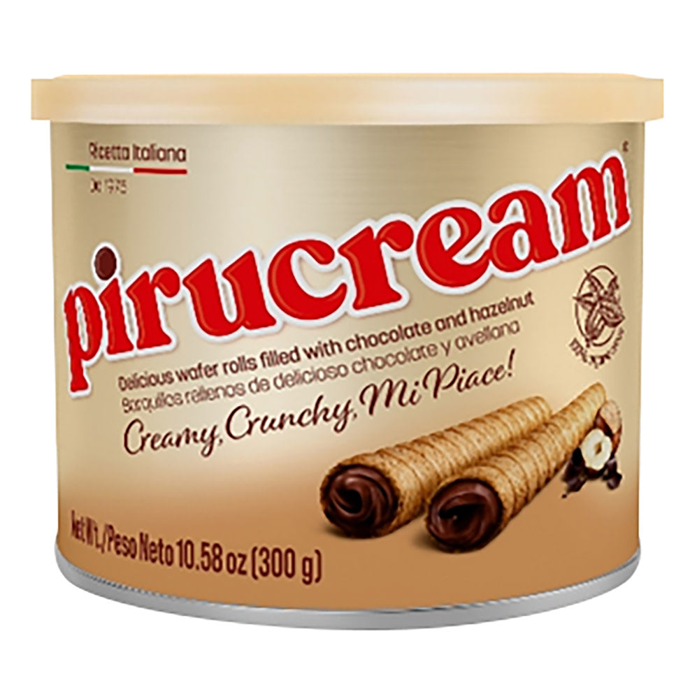 PIRUCREAM WAFER ROLLS CAN CHOCO HAZELNUT 10.58 OZ