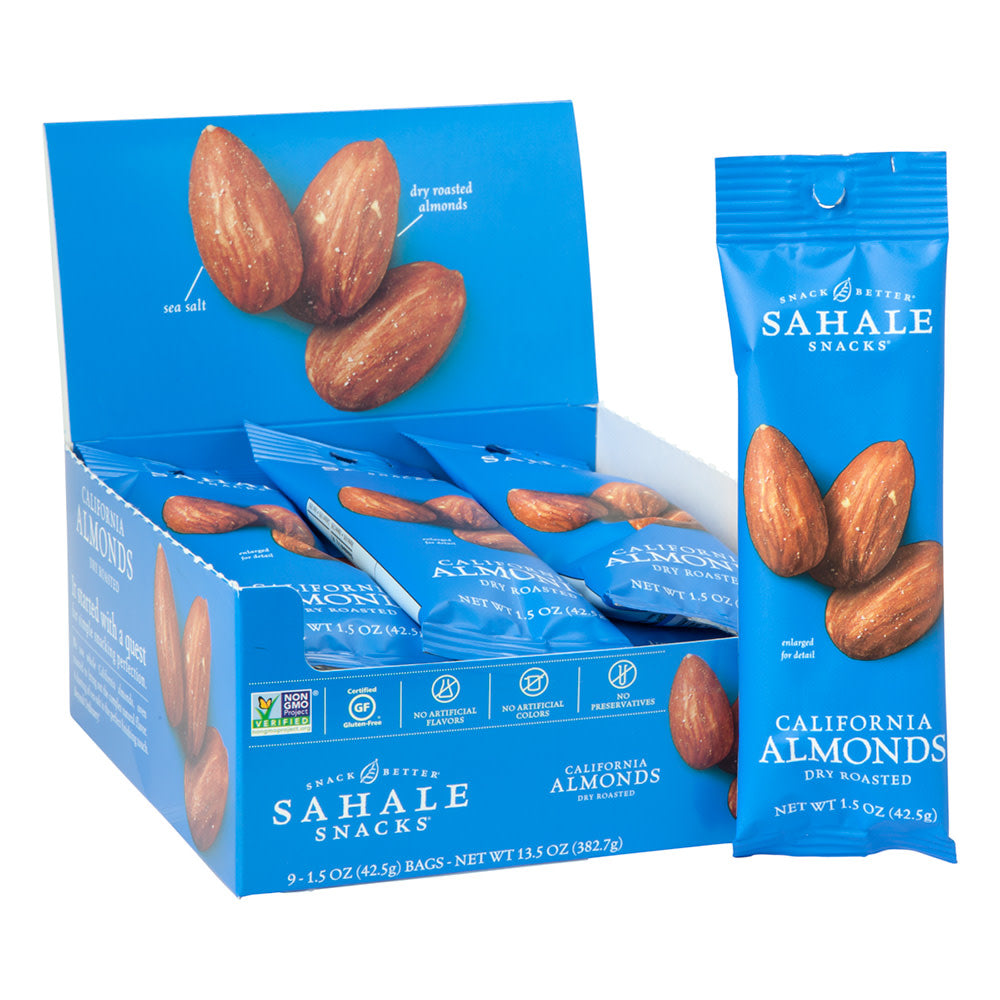 SAHALE DRY ROASTED CALIFORNIA ALMONDS 1.5 OZ BAG