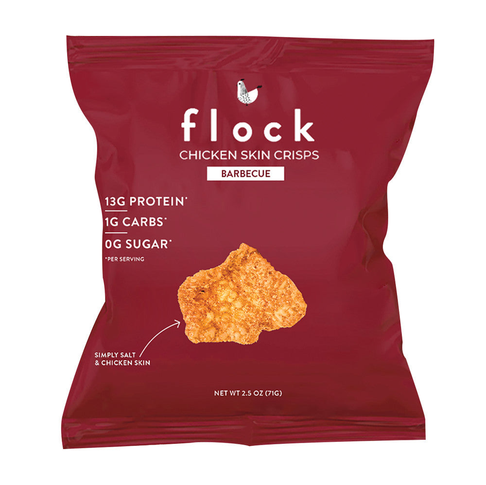 FLOCK CHICKEN SKIN CRISPS BARBECUE 2.5 OZ BAG