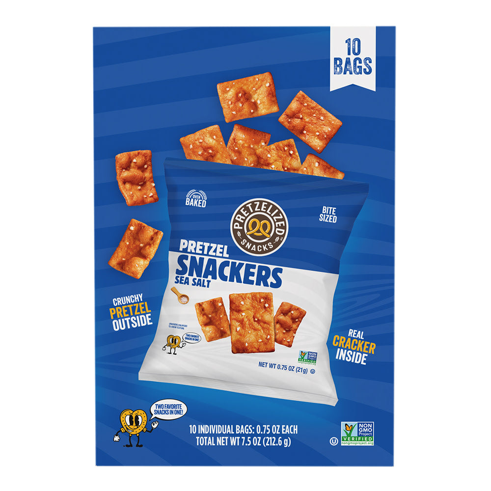 PRETZELIZED SEA SALT SNACKERS 0.75 OZ 10 CT