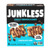 JUNKLESS CHOCOLATE CHIP BARS 6 COUNT BOX