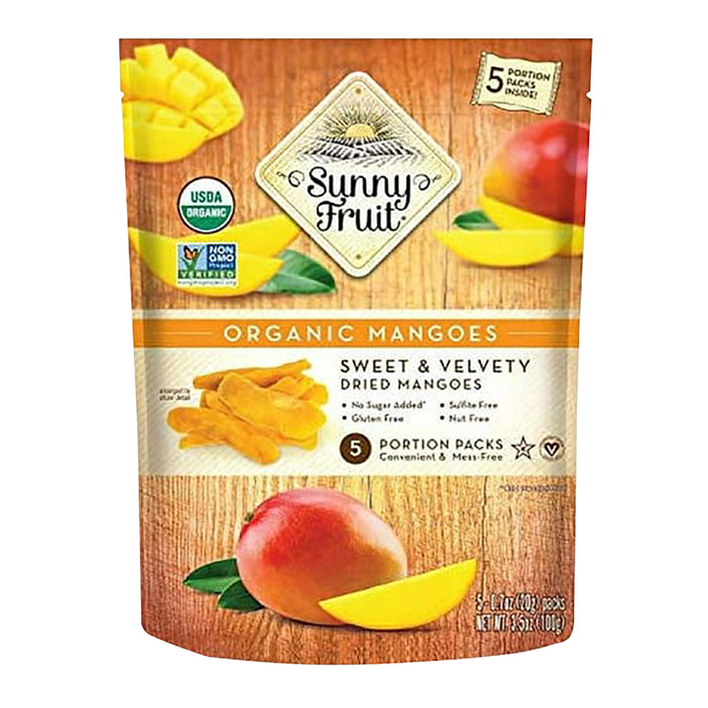 SUNNY FRUIT ORGANIC DRIED MANGOES 5 CT 3.5 OZ BAG