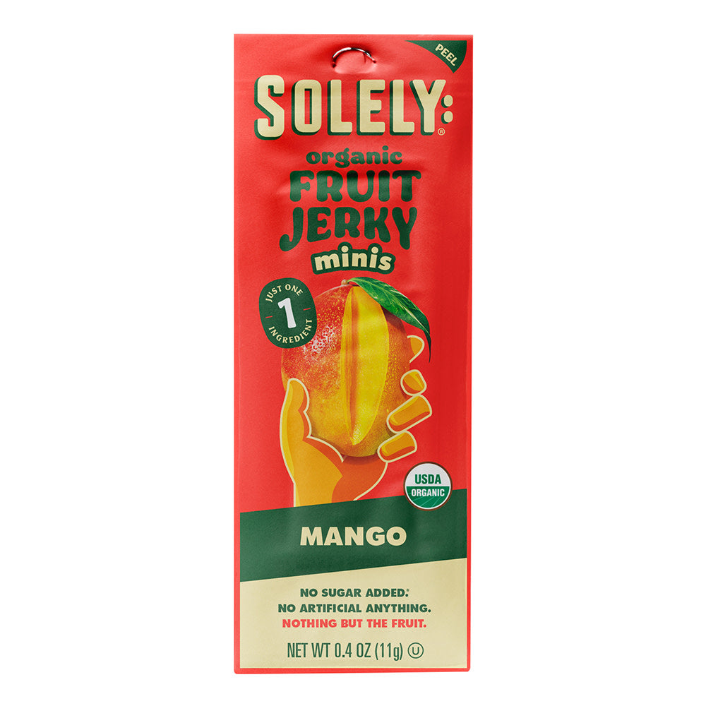 SOLELY MINI FRUIT JERKY MANGO 0.4 OZ