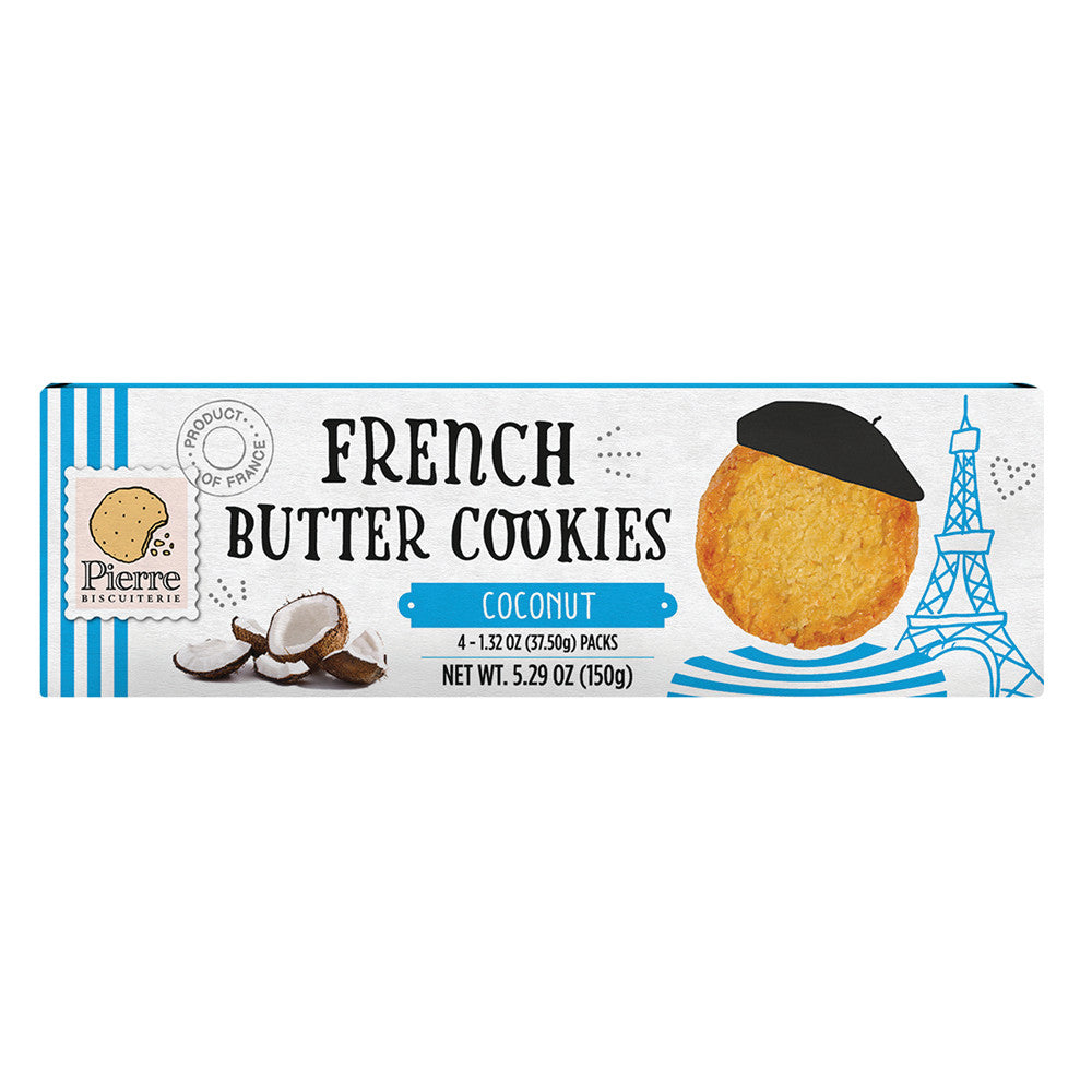 PIERRE FRENCH BUTTER COOKIES WITH COCONUT 5.29 OZ BOX