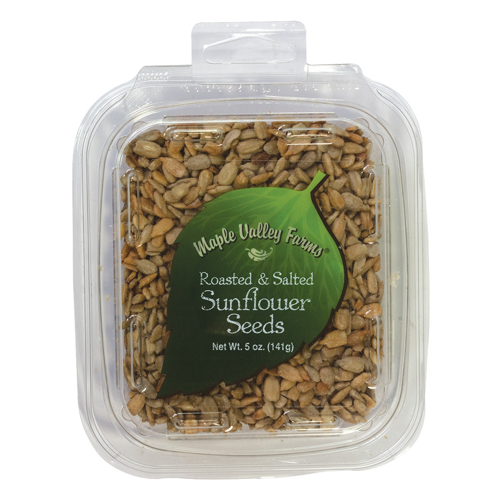 MAPLE VALLEY FARMS ROASTED AND SALTED SUNFLOWER SEEDS 5 OZ PEG TUB