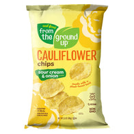 FROM THE GROUND UP CAULIFLOWER SOUR CREAM &amp; ONION CHIPS 3.5 OZ BAG