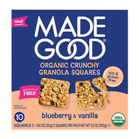 MADEGOOD - CRUNCHY GRAN SQS BLUEBERRY &VAN(5CT) - 5.3OZ