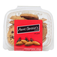 AUNT GUSSIE'S CHOCOLATE CHIP COOKIES WITH ALMONDS 7 OZ TUB