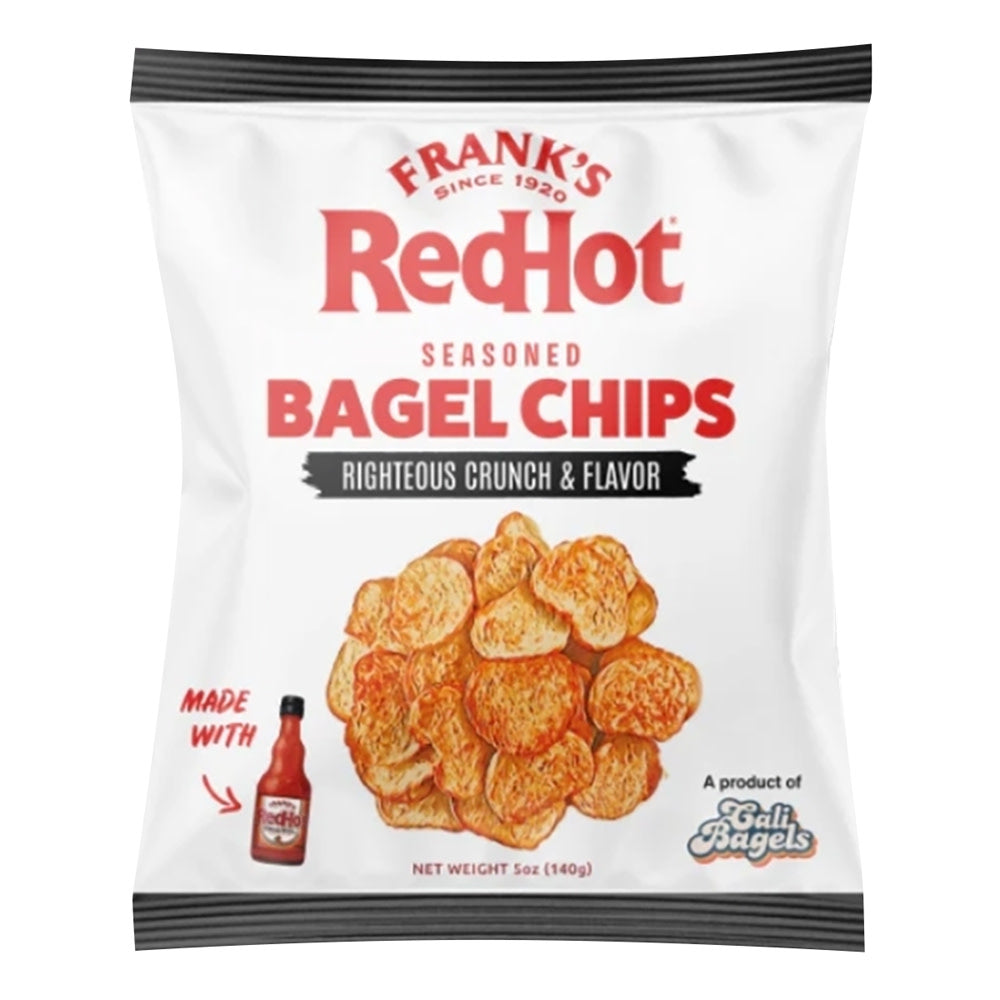 CALIBAGELS - FRANK'S RED HOT BAGEL CHIPS - 5OZ