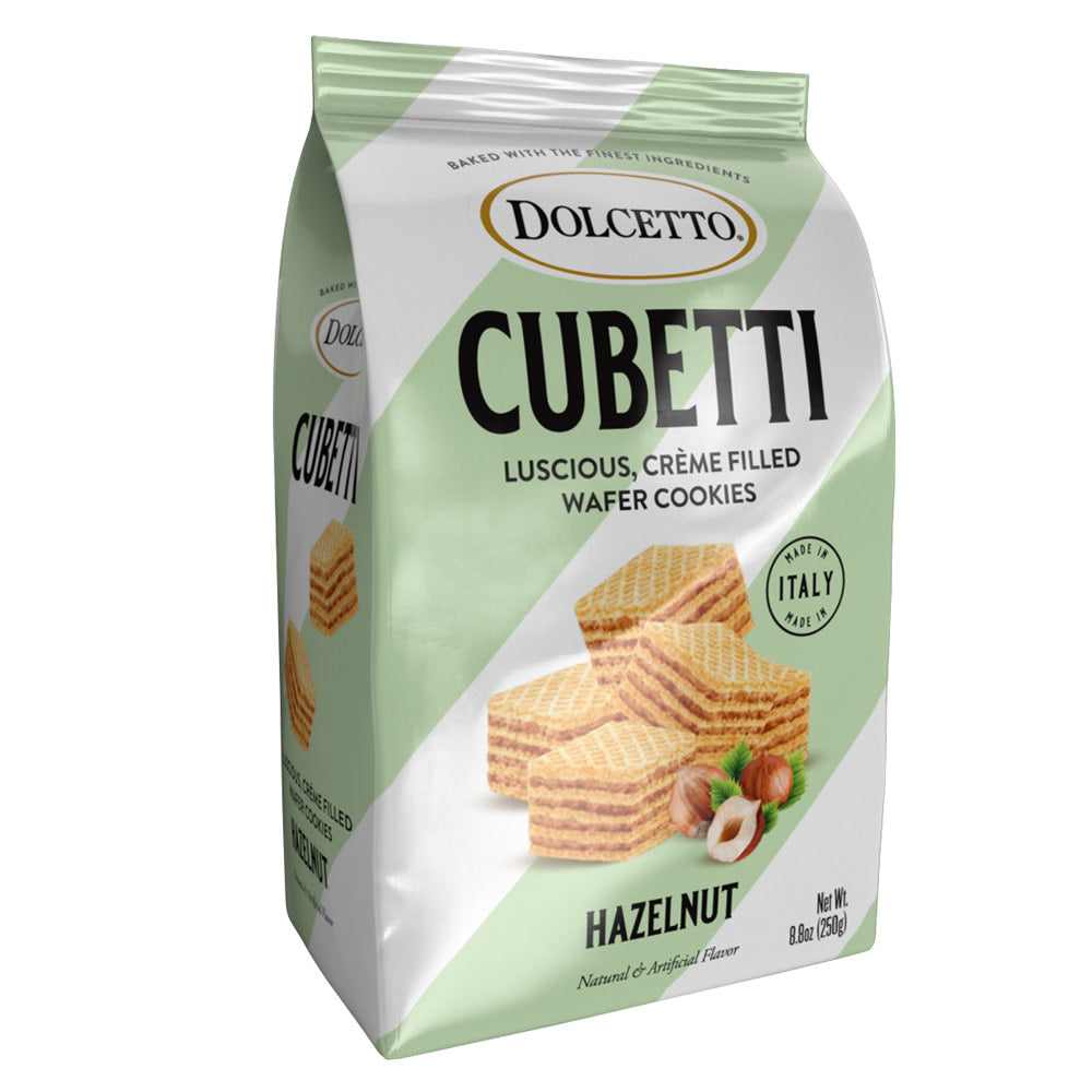 DOLCETTO HAZELNUT CUBETTI 8.8 OZ POUCH