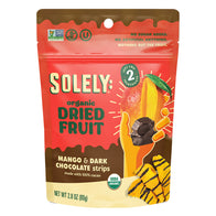 SOLELY MANGO STRIPS DRIZZLED DARK CHOCOLATE 2.8 OZ BAG