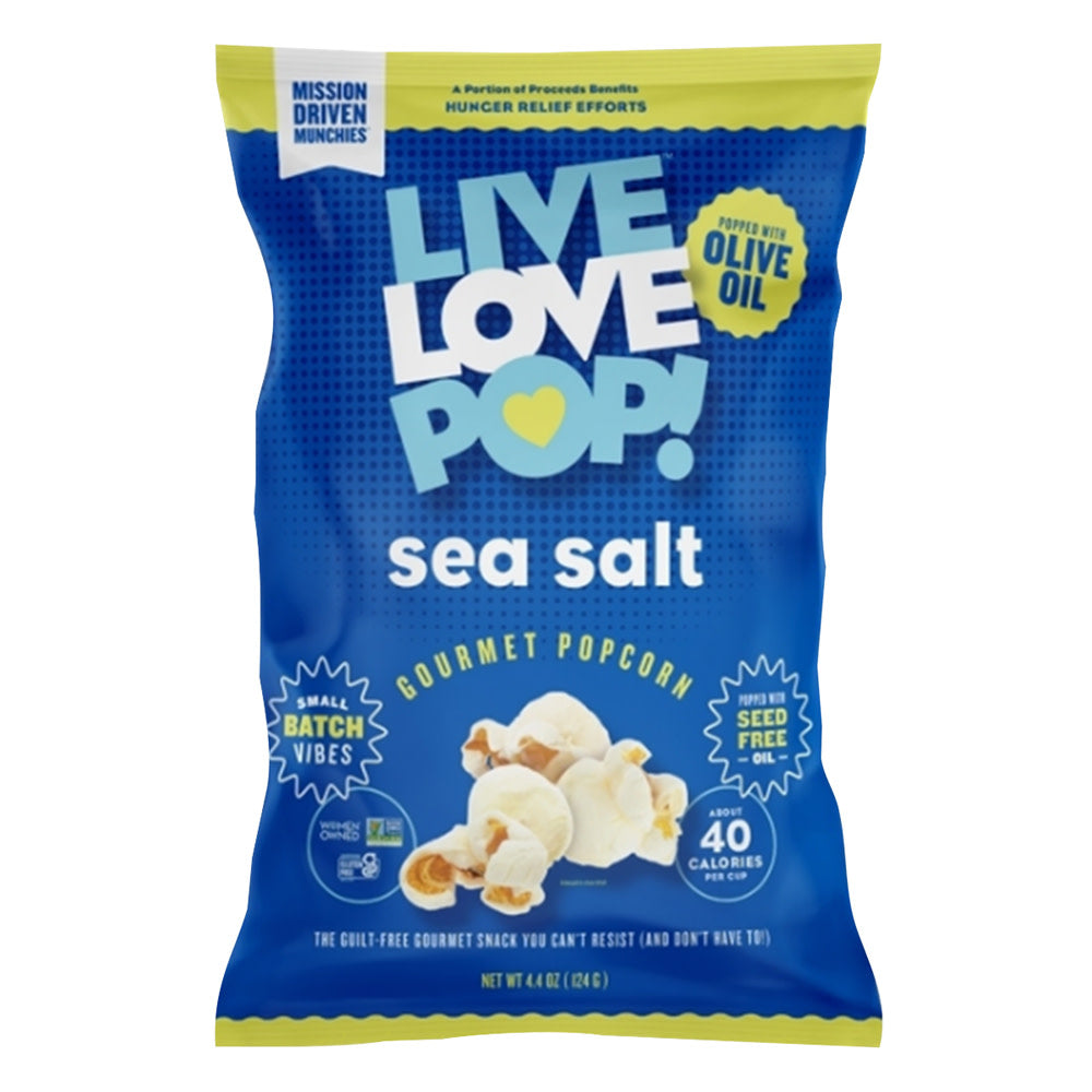 LIVE LOVE POP SEA SALT POPCORN 4.4 OZ