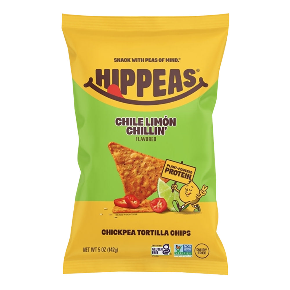 HIPPEAS - TORTILLA CHIPS - CH LIMON CHILLIN - 5OZ - PK6