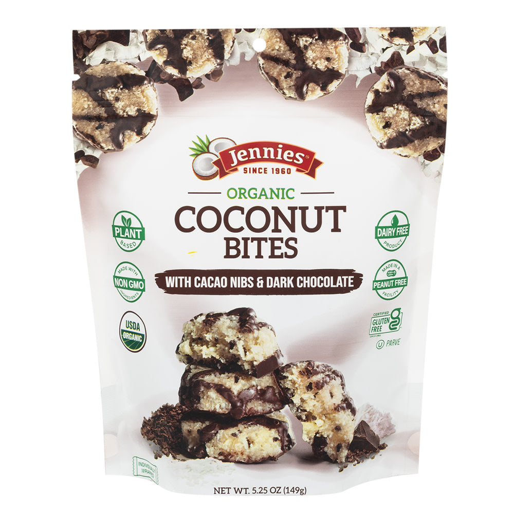 JENNIE'S - ORGANIC COCONUT BITES CACAO - 5.25OZ
