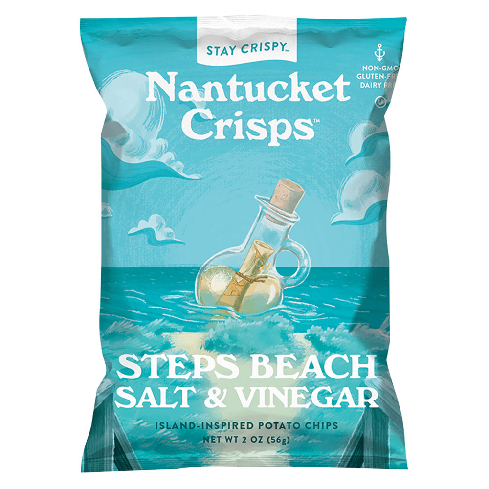 NANTUCKET CRISPS STEPS BEACH SALT &amp; VINEGAR 2 OZ BAG