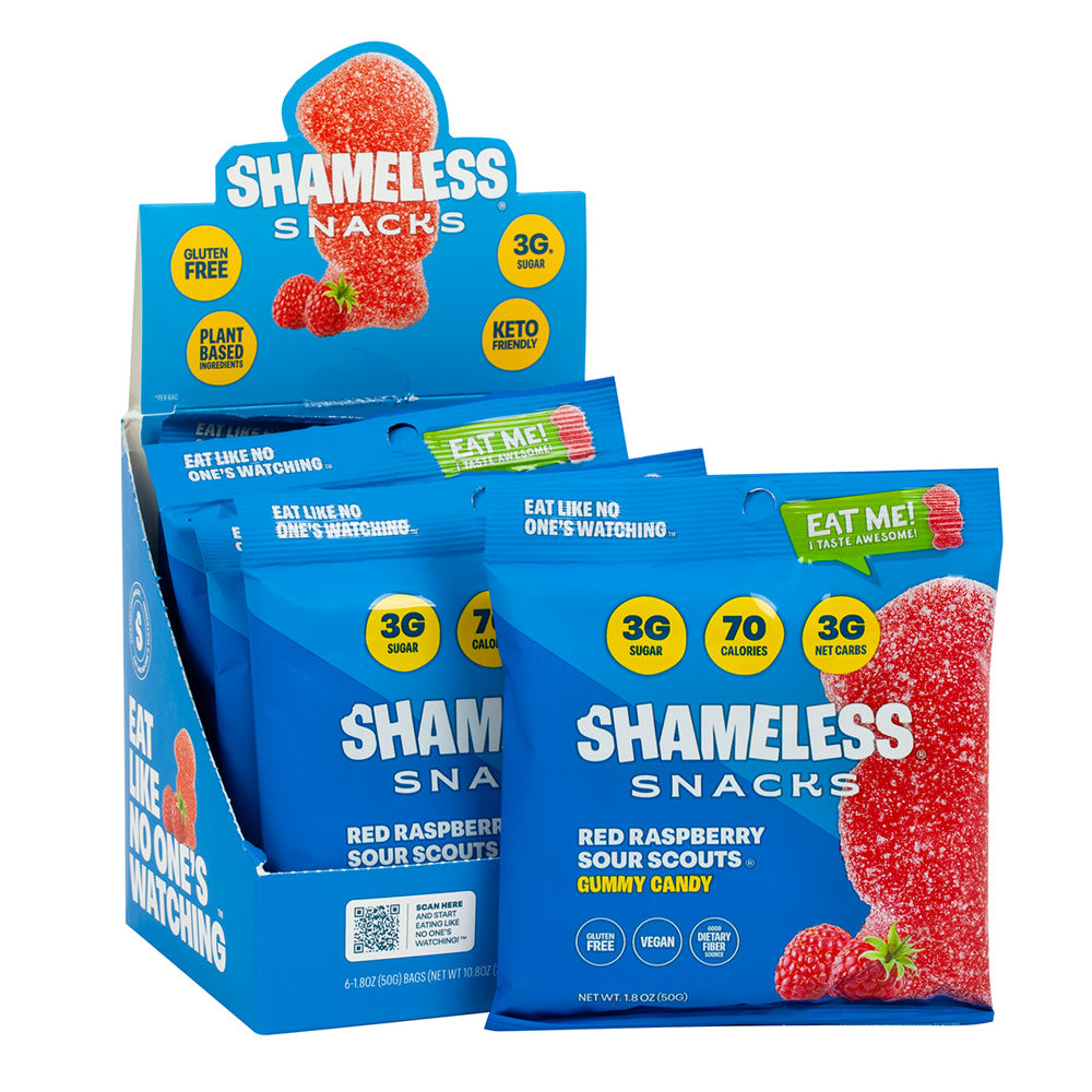 Shameless Snacks Red Raspberry Sour Scouts Gummy - 6ct – CandyStore.com