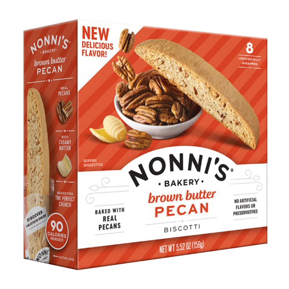 NONNI'S BISCOTTI BROWN BUTTER PECAN 5.52 OZ 8 CT BOX