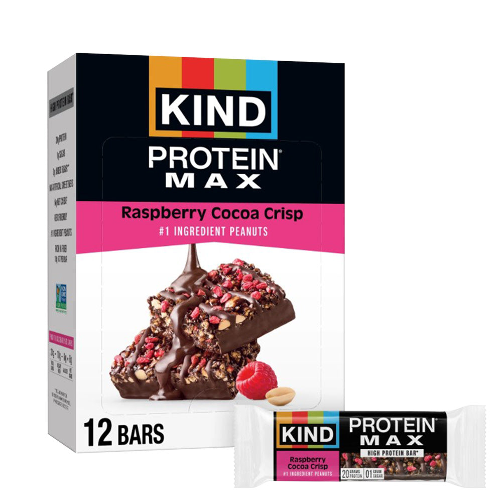 Kind Protein Max Raspberry Coconut Bars - 12ct