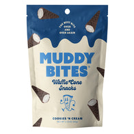 Muddy Bites Cookies and Cream Waffle Cone Snacks - 12ct