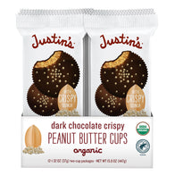 Justin's Dark Chocolate Crispy Peanut Butter Cups 2 Pack - 12ct