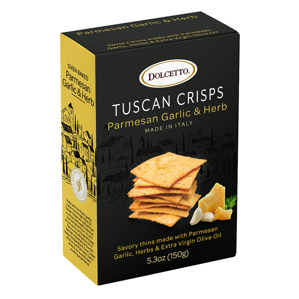 DOLCETTO CRISPS PARMESAN GARLIC HERB 5.3 OZ PK 12 BOX