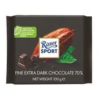 Ritter Sport Extra Fine Dark Chocolate 73% - 9ct