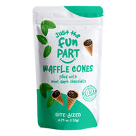 Just the Fun Part Mint Dark Chocolate Waffle Cones - 6ct