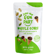 Just the Fun Part Pistachio Cream Milk Chocolate Waffle Cones - 6ct
