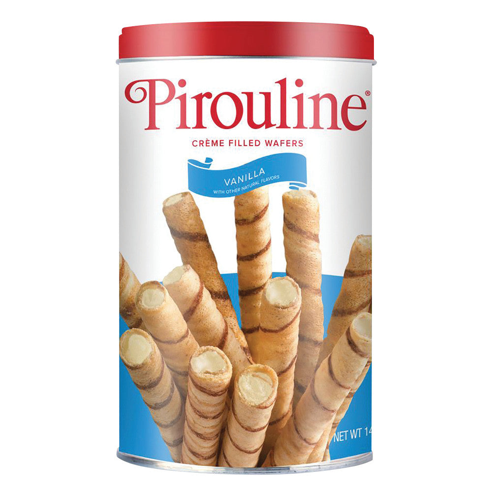 DE BEUKELAER PIROULINE VANILLA CREME WAFERS 14.1 OZ TIN