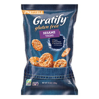 GRATIFY GLUTEN FREE SESAME PRETZEL THINS 10.5 OZ BAG
