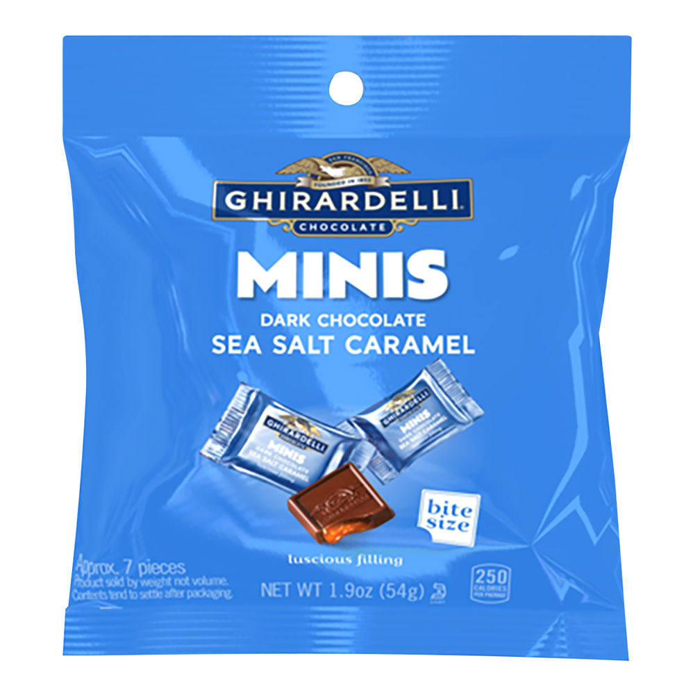 Ghirardelli Dark Chocolate Sea Salt Caramel Minis - 12ct