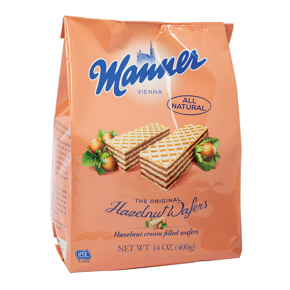 MANNER MILK HAZELNUT WAFERS 14 OZ BAG