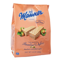 MANNER MILK HAZELNUT WAFERS 14 OZ BAG