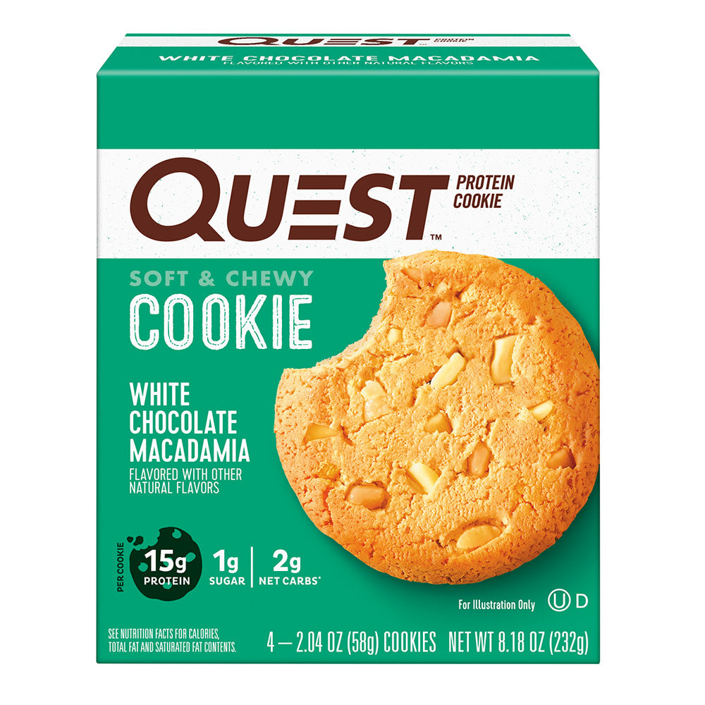 QUEST COOKIE WHITE CHOCOLATE MACADAMIA 2.04 OZ BOX