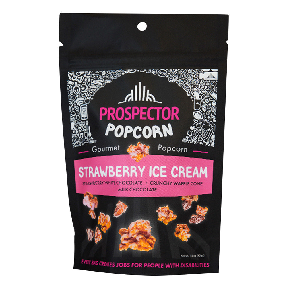 PROSPECTOR POPCORN - STRAWBERRY ICE CREAM - 1.5OZ
