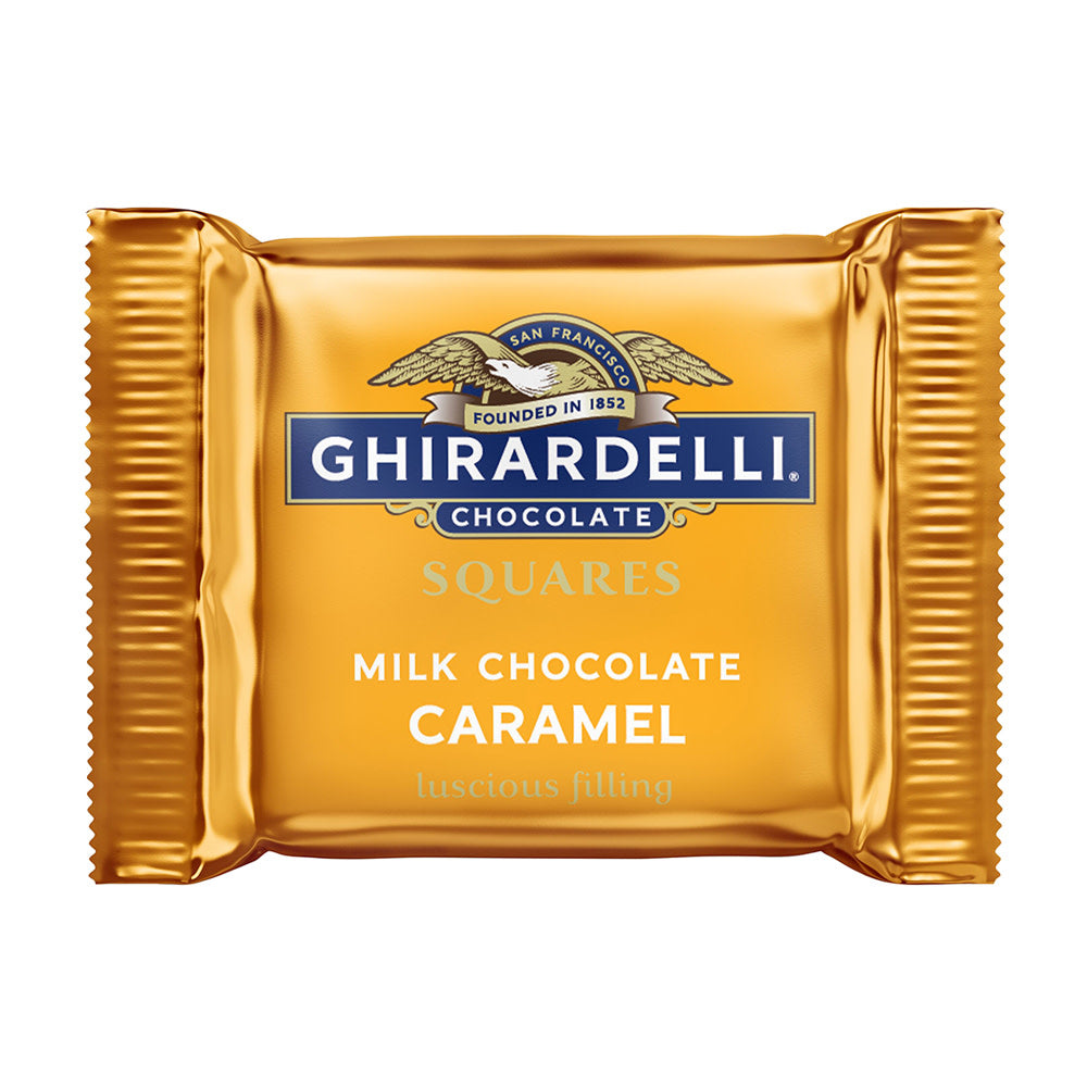 GHIRARDELLI MILK CHOCOLATE CARAMEL SQUARES 430 CT