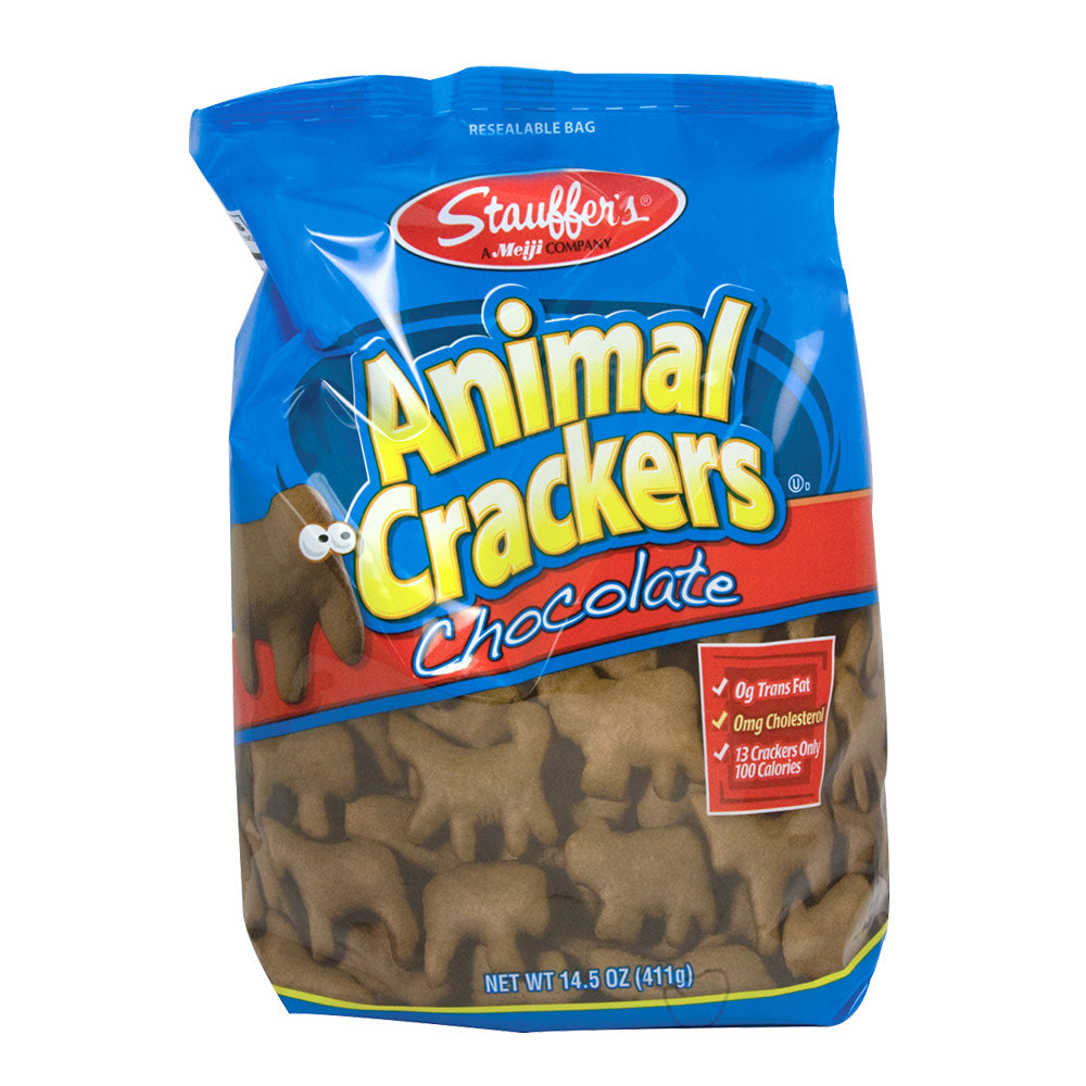 STAUFFER'S CHOCOLATE ANIMAL CRACKERS 14.5 OZ BAG