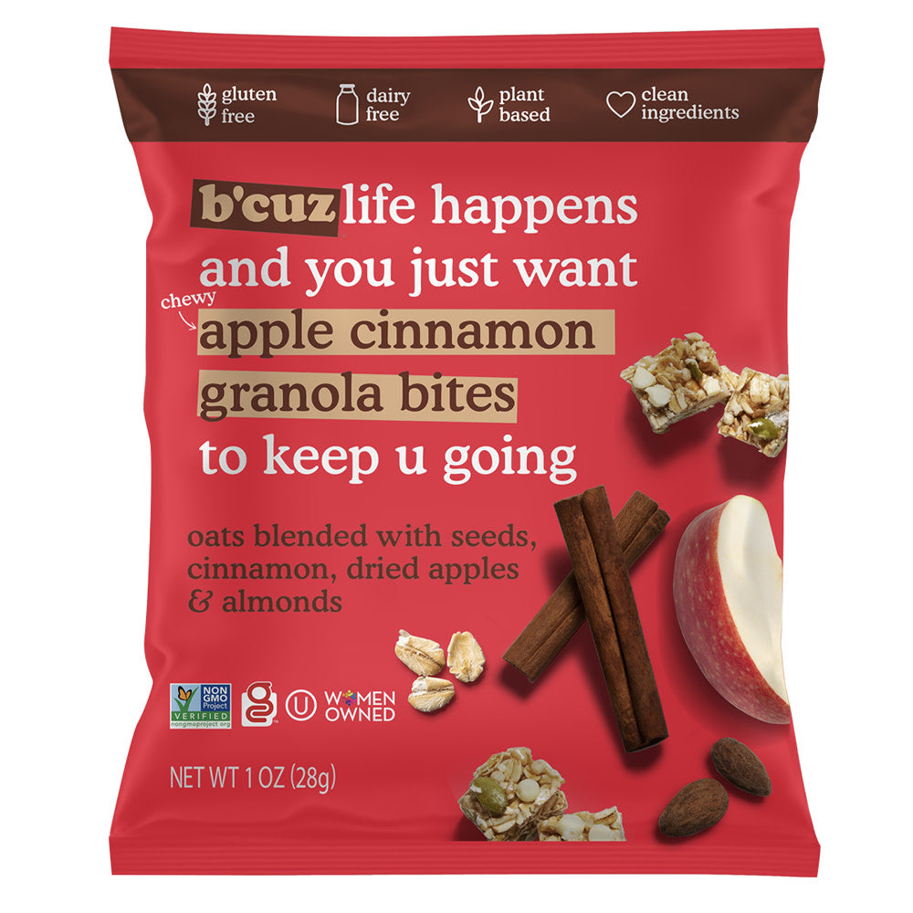 B'CUZ APPLE CINNAMON GRANOLA BITES 1 OZ POUCH