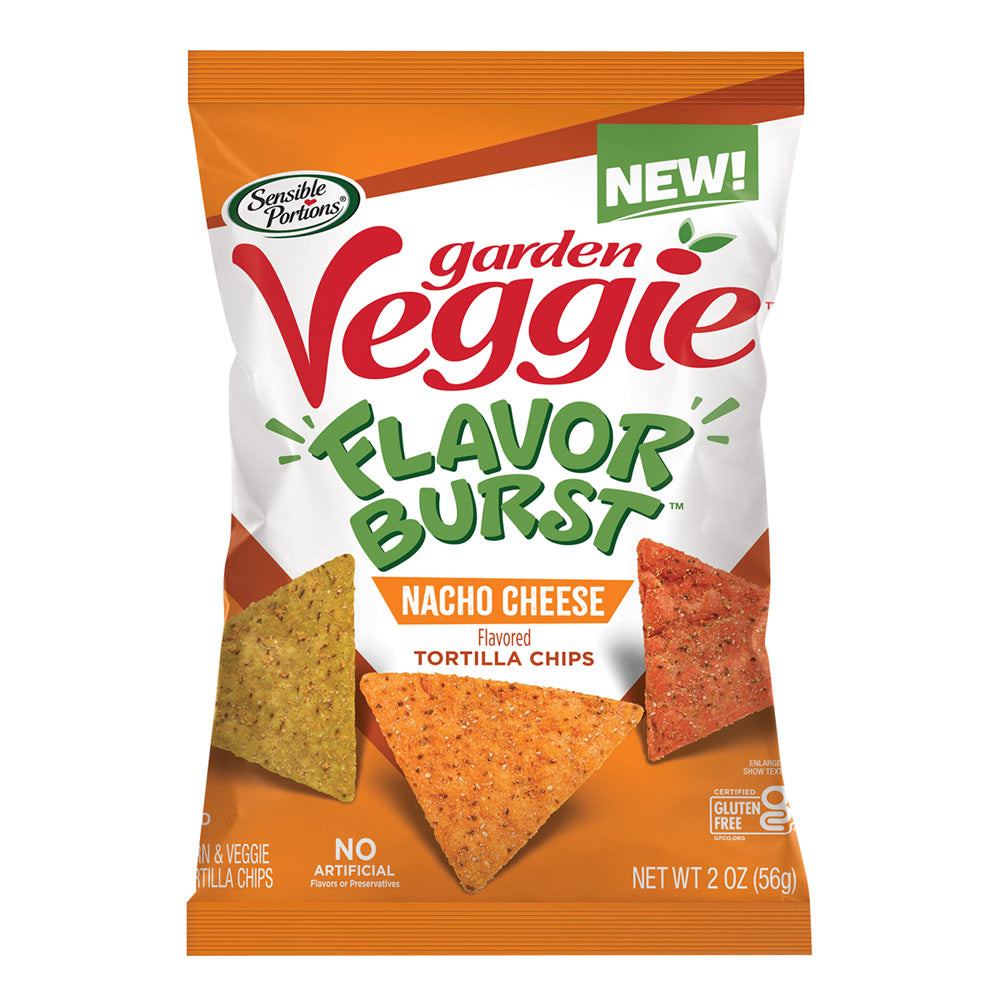 SENSIBLE PORTIONS GARDEN VEGGIE NACHO CHEESE TORTILLA CHIPS 2 OZ BAG