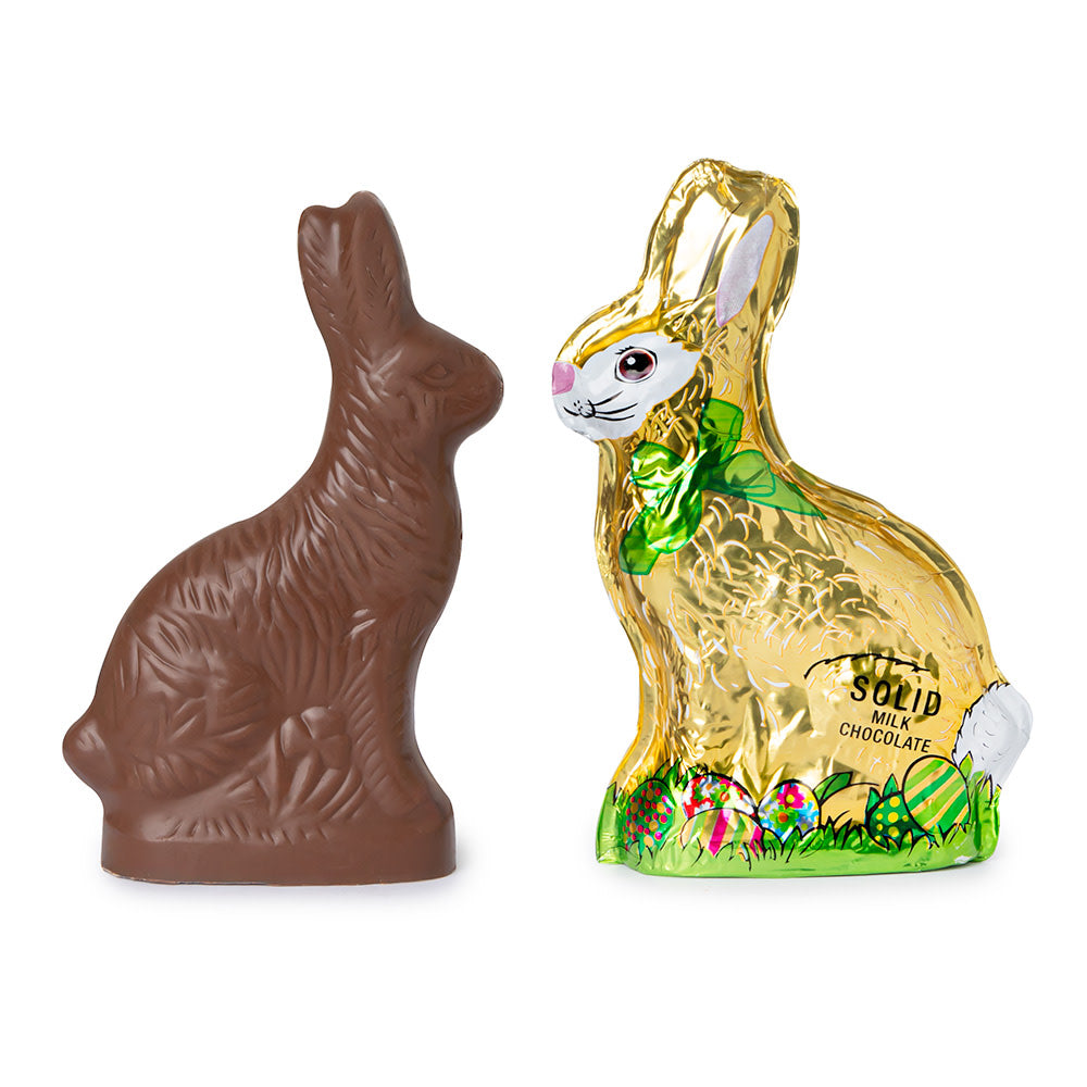 Solid Milk Chocolate Foiled Sitting Rabbit - 48ct – CandyStore.com
