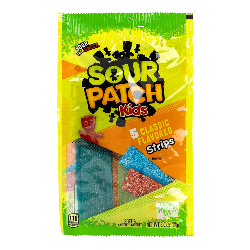 SOUR PATCH KIDS STRIPS 3.5 OZ PEG BAG