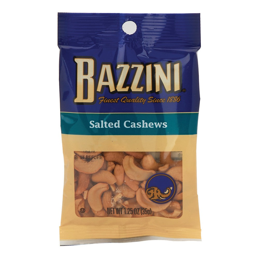 BAZZINI SALTED CASHEWS 1.5 OZ PEG BAG