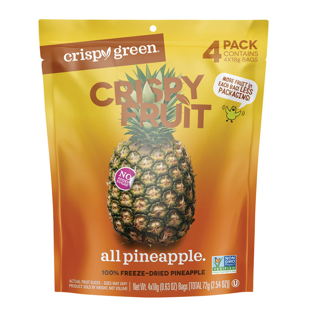 CRISPY GREEN ALL PINEAPPLE MULTI PACK 4 COUNT 2.54 OZ POUCH