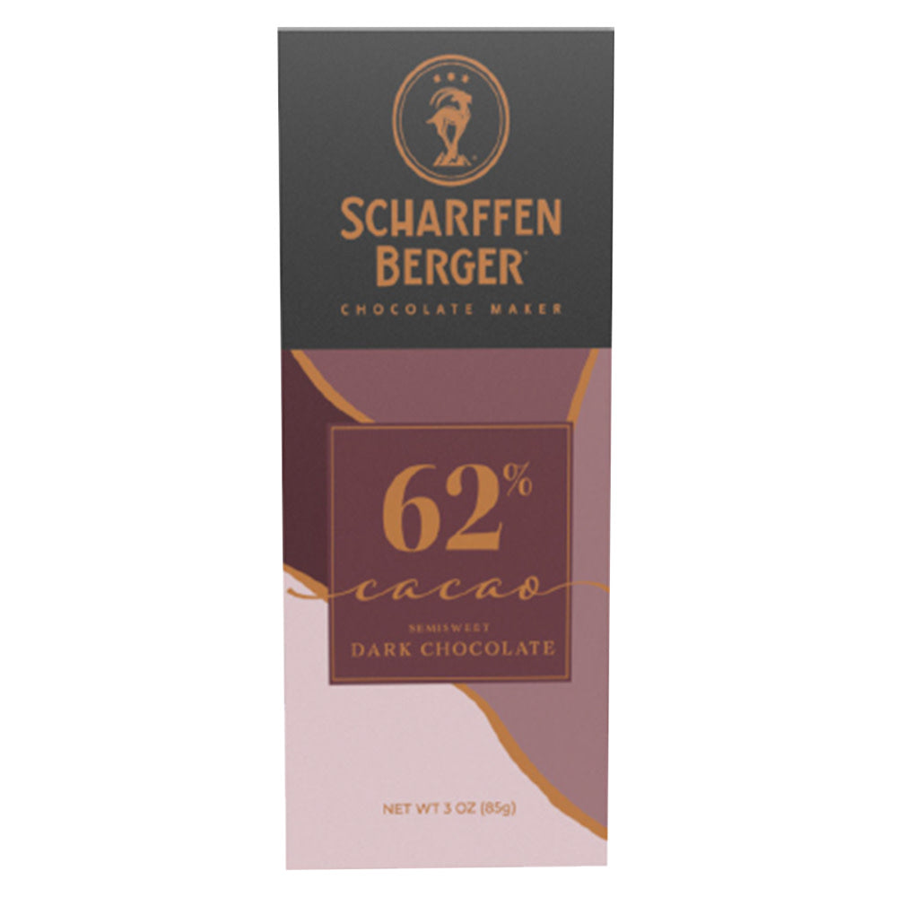 SCHARFFEN BERGER - 62% SEMI SWEET DARK CHOCOLATE - 3OZ
